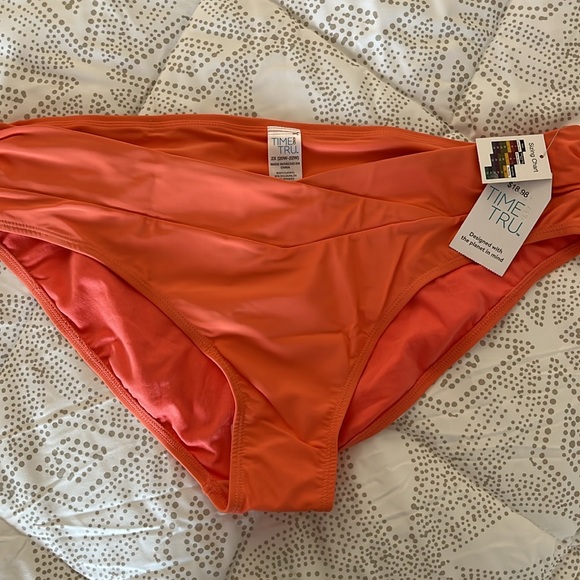 Time and Tru Women's and Women's Plus Solid Mid Rise Bikini Bottoms Size 2X - Picture 4 of 11